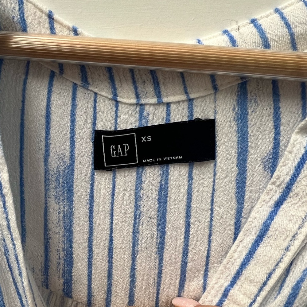 Gap striped dress with tie able knot